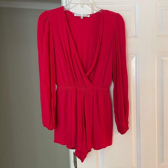 Lovers + Friends Red Long Sleeve Romper - Picture 5 of 5